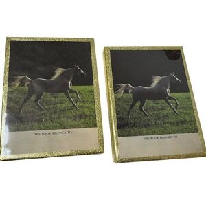 Vintage Antioch Bookplate Company Horse Bookplates Set of 2 Boxes Made in USA